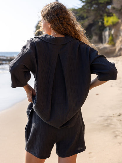 Kaya Boyfriend Shirt - Charcoal