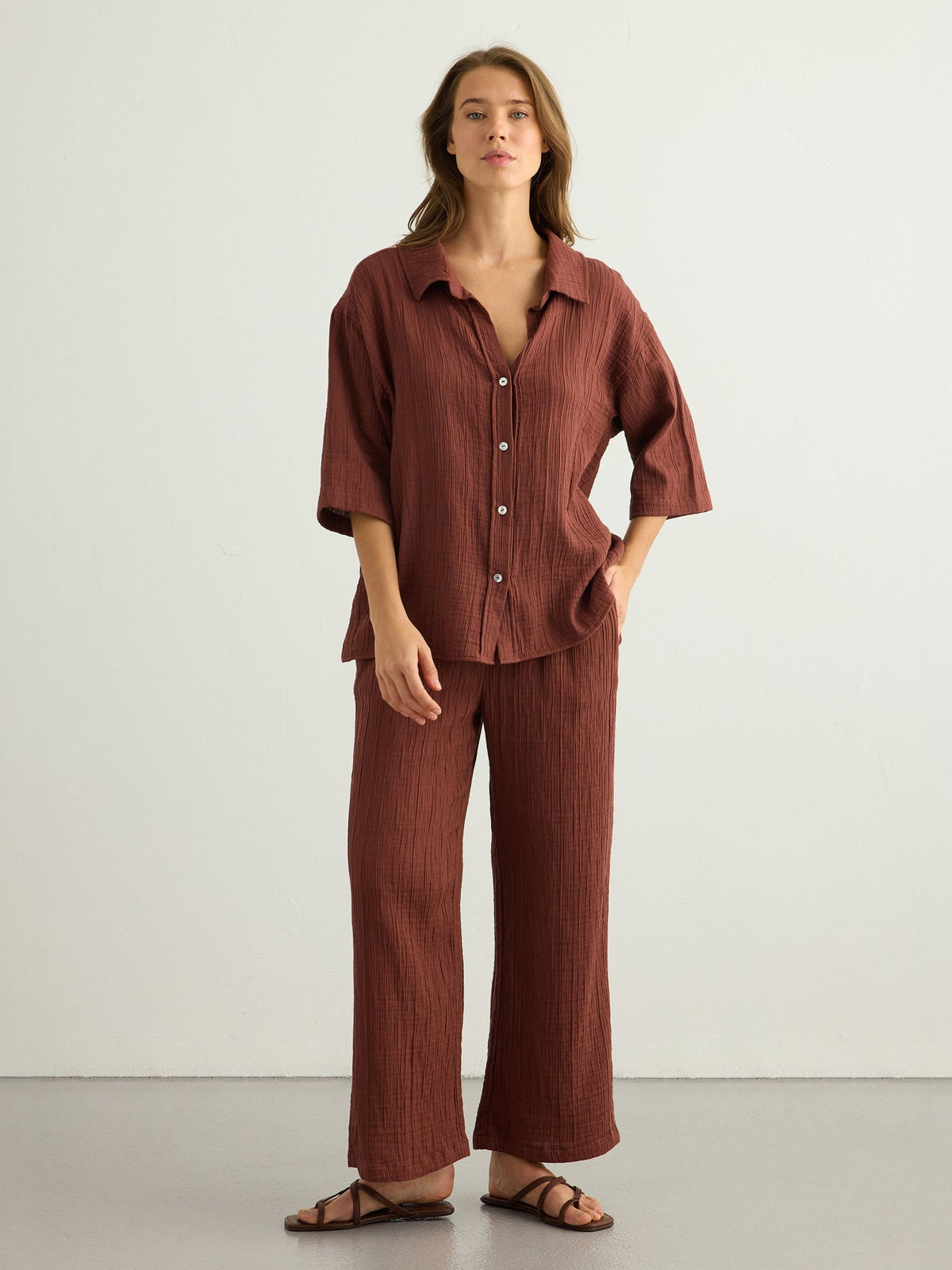 Kaya Drawstring Pants - Terracotta
