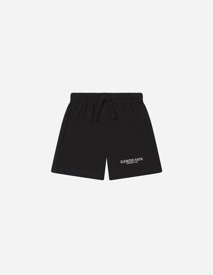 Elevated Faith Kingdom Club Black Kids Short