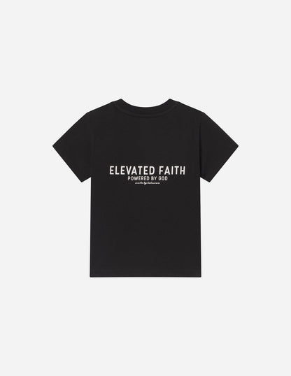 Elevated Faith Kingdom Club Black Kids Tee