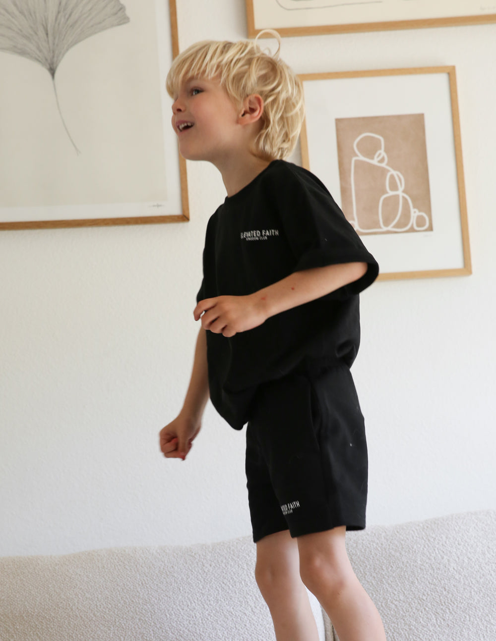 Elevated Faith Kingdom Club Black Kids Tee