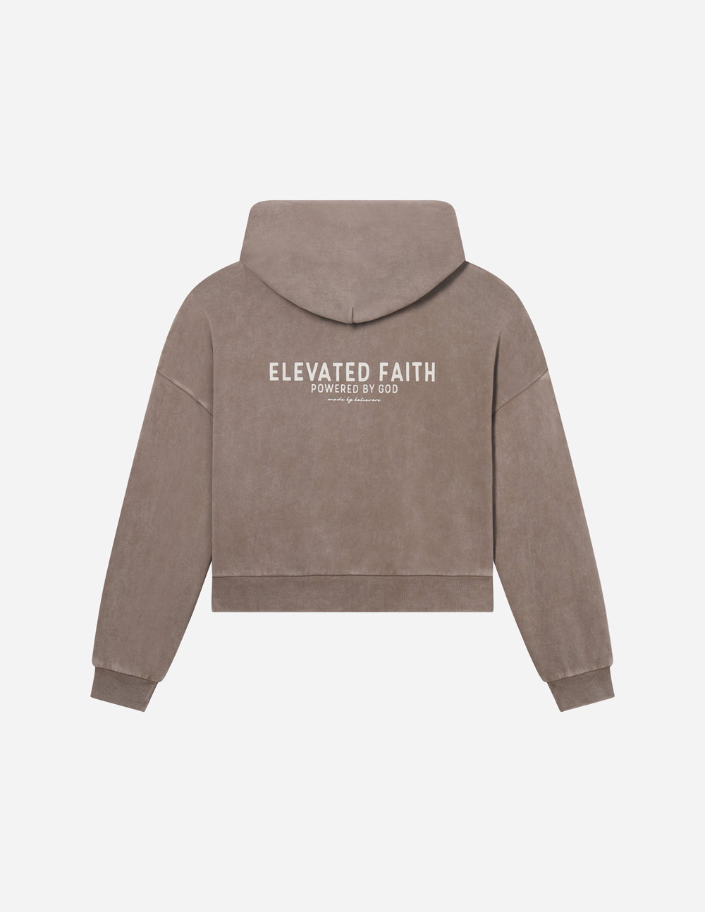 Elevated Faith Kingdom Club Brown Full-Zip Hoodie