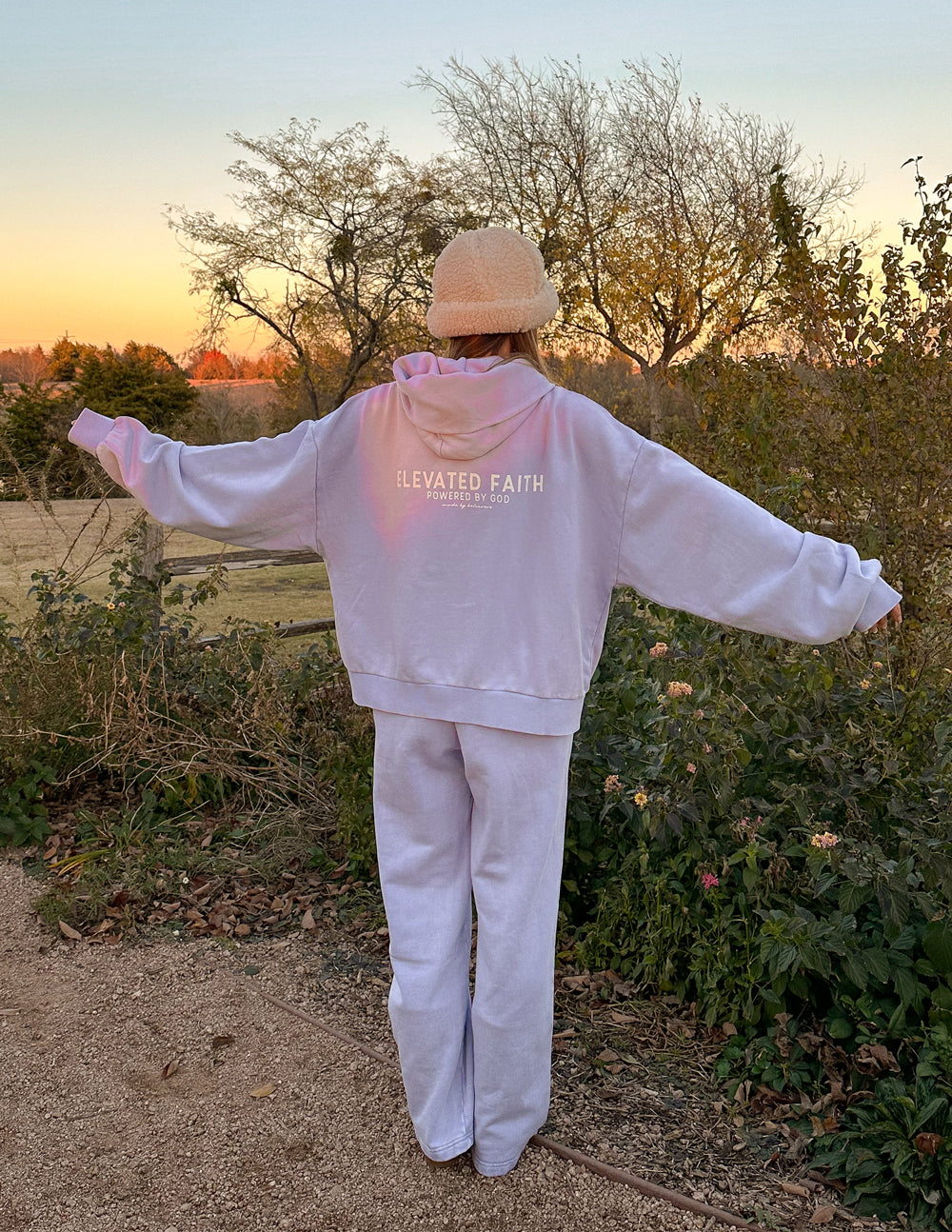 Elevated Faith Kingdom Club Lavender Full-Zip Hoodie