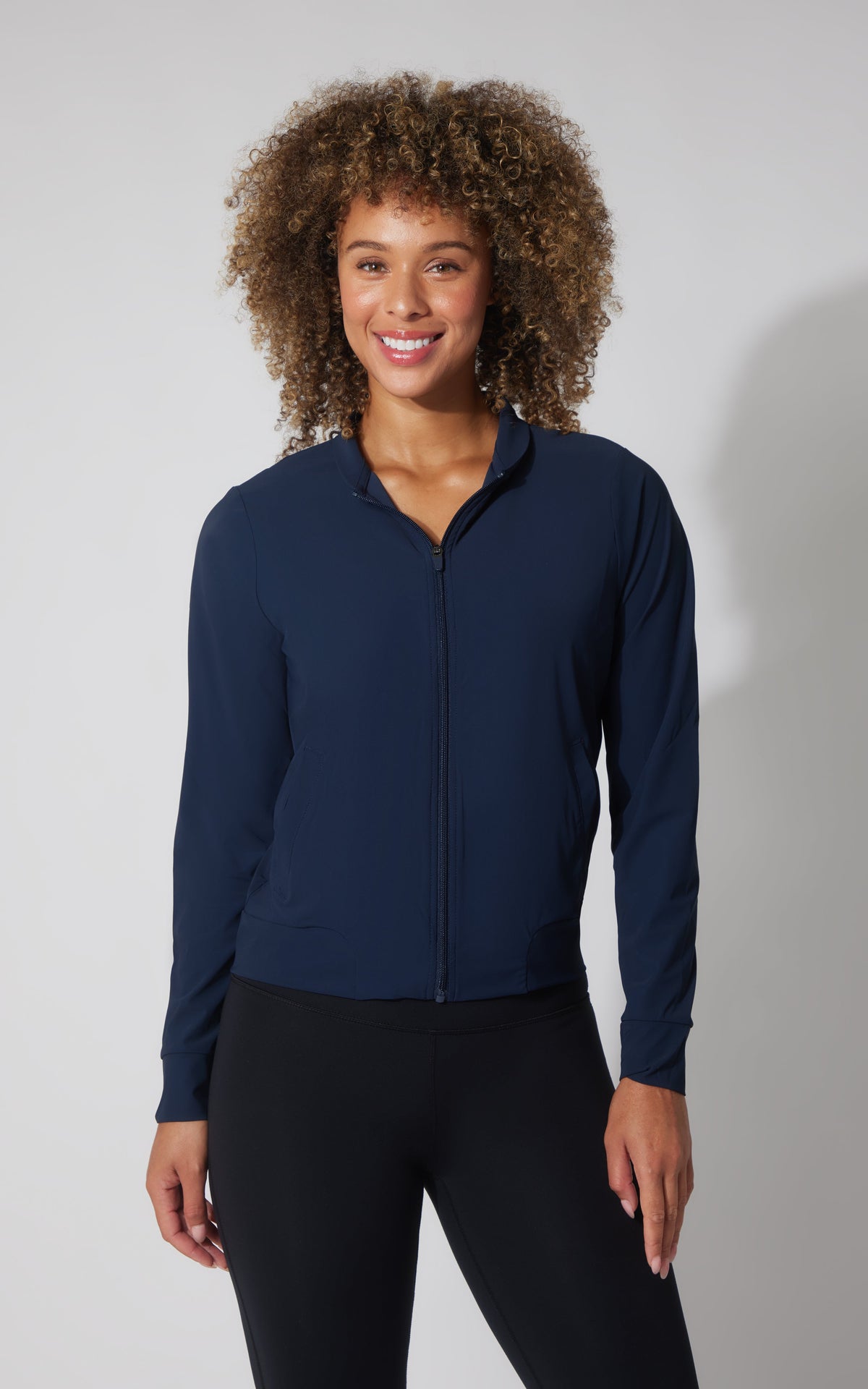 90 Degree by Reflex Warp Intown Full Zip Bomber Jacket