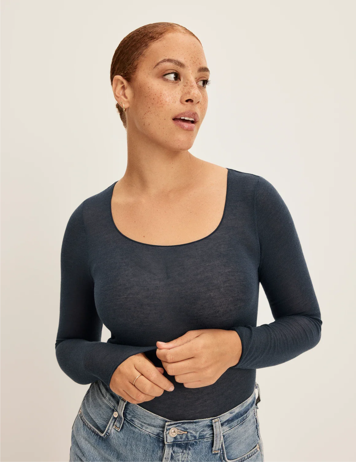 Cashmere Mist Scoop Top