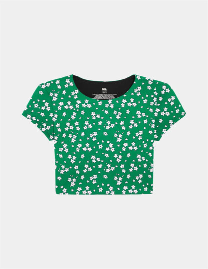 Teen High Tide Cropped Swim Top