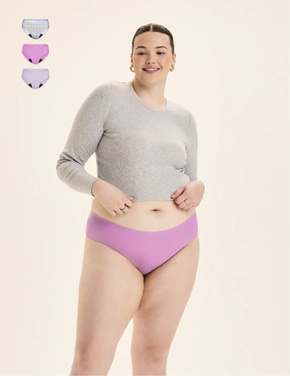 Teen Light Leakproof No-Show Bikini 3-Pack
