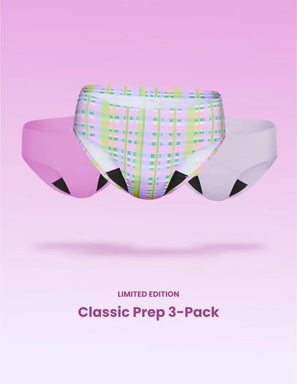 Teen Light Leakproof No-Show Bikini 3-Pack - Last Call