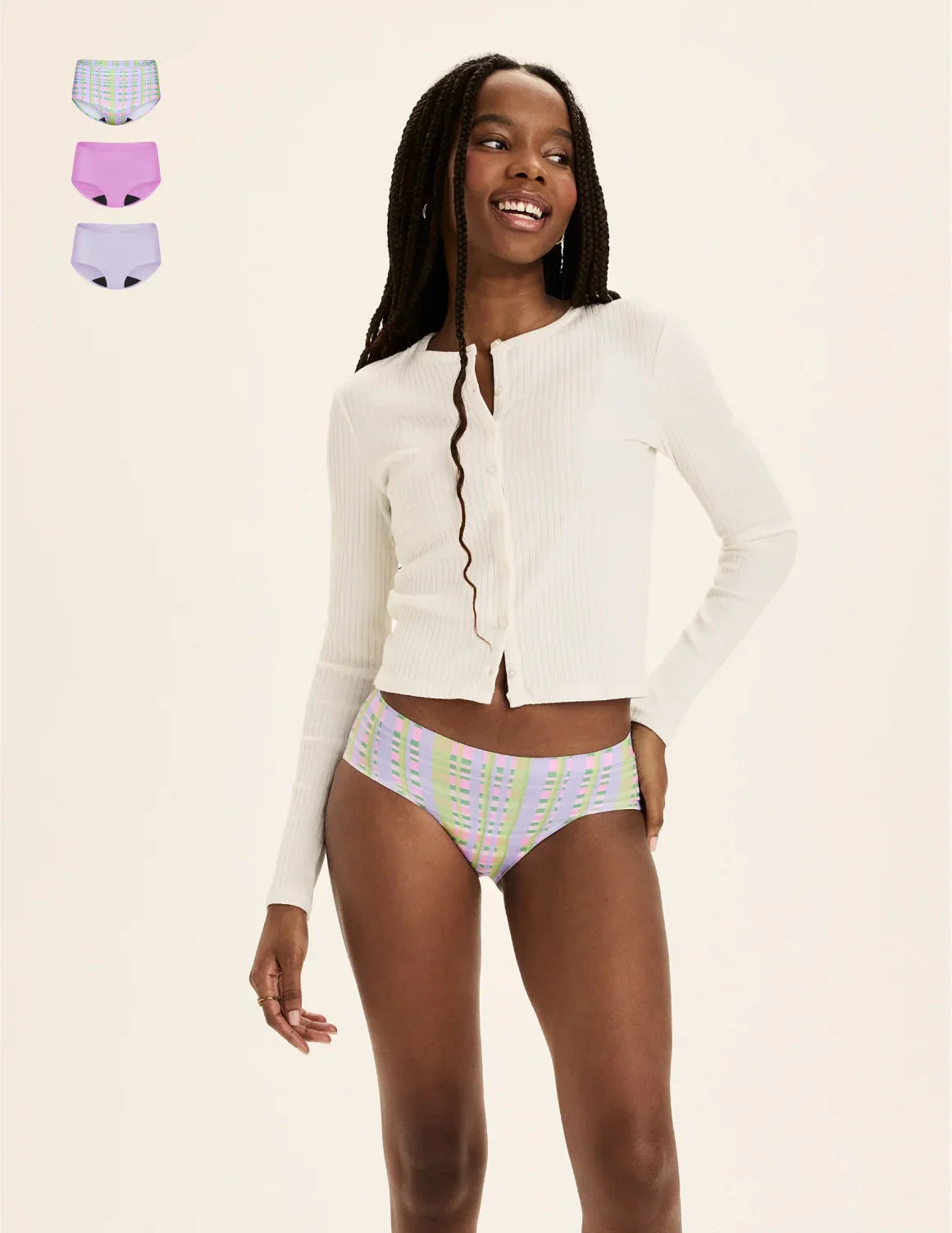 Teen Light Leakproof No-Show Boyshort 3-Pack