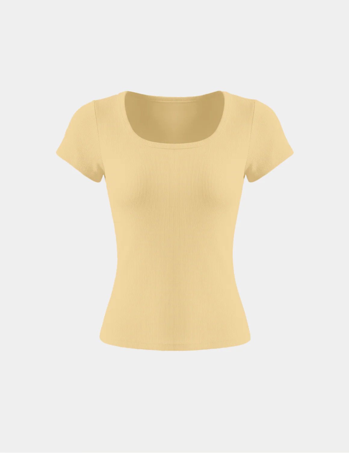 SculptRib™ Cotton Scoop Neck T-Shirt