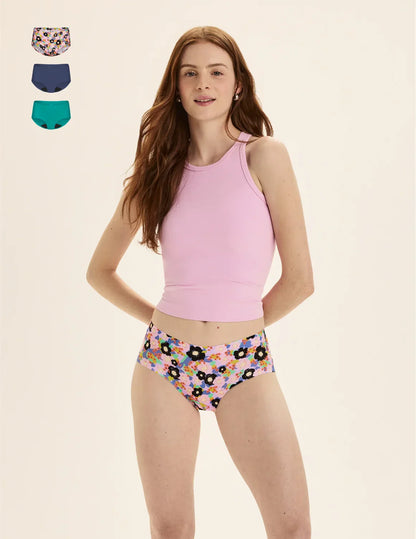 Teen Super Leakproof® No-Show Boyshort 3-Pack - Last Call