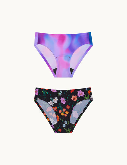 Teen Light Leakproof No-Show Bikini 2-Pack - Last Call