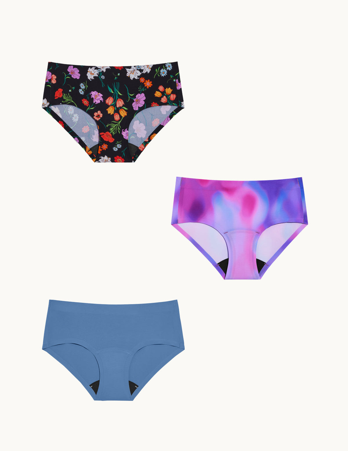 Teen Light Leakproof No-Show Boyshort 3-Pack