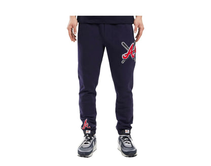 Pro Standard Atlanta Braves Mash Up Logo Men Sweatpants Midnight Navy