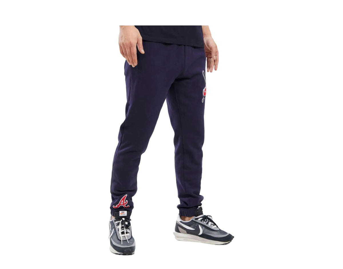 Pro Standard Atlanta Braves Mash Up Logo Men Sweatpants Midnight Navy