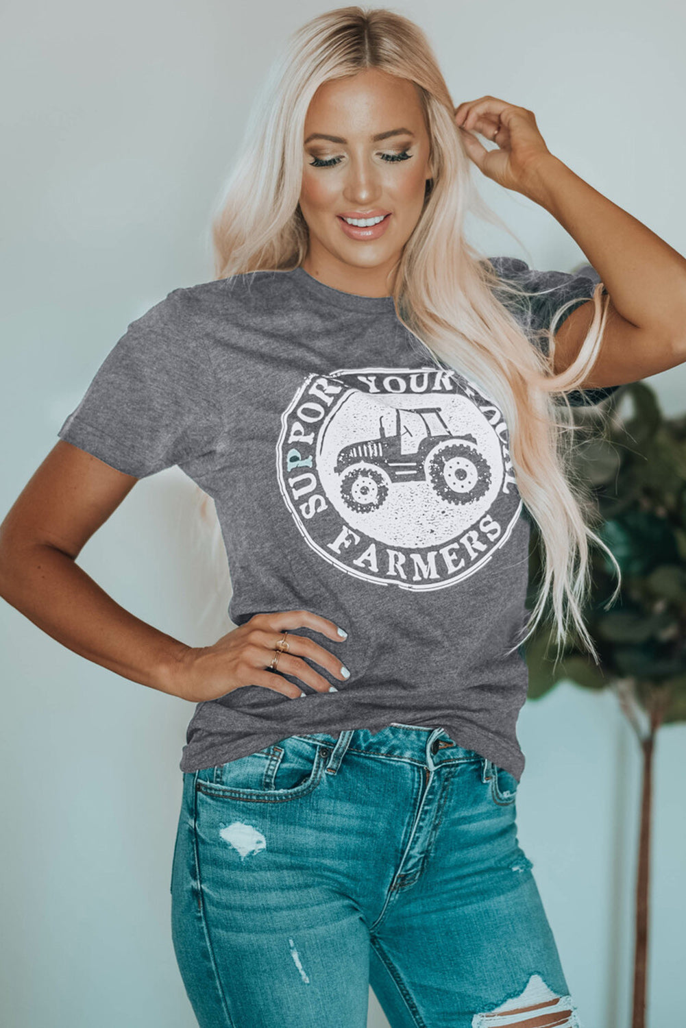 Threaded Pear SUPPORT YOUR LOCAL FARMERS Graphic Tee