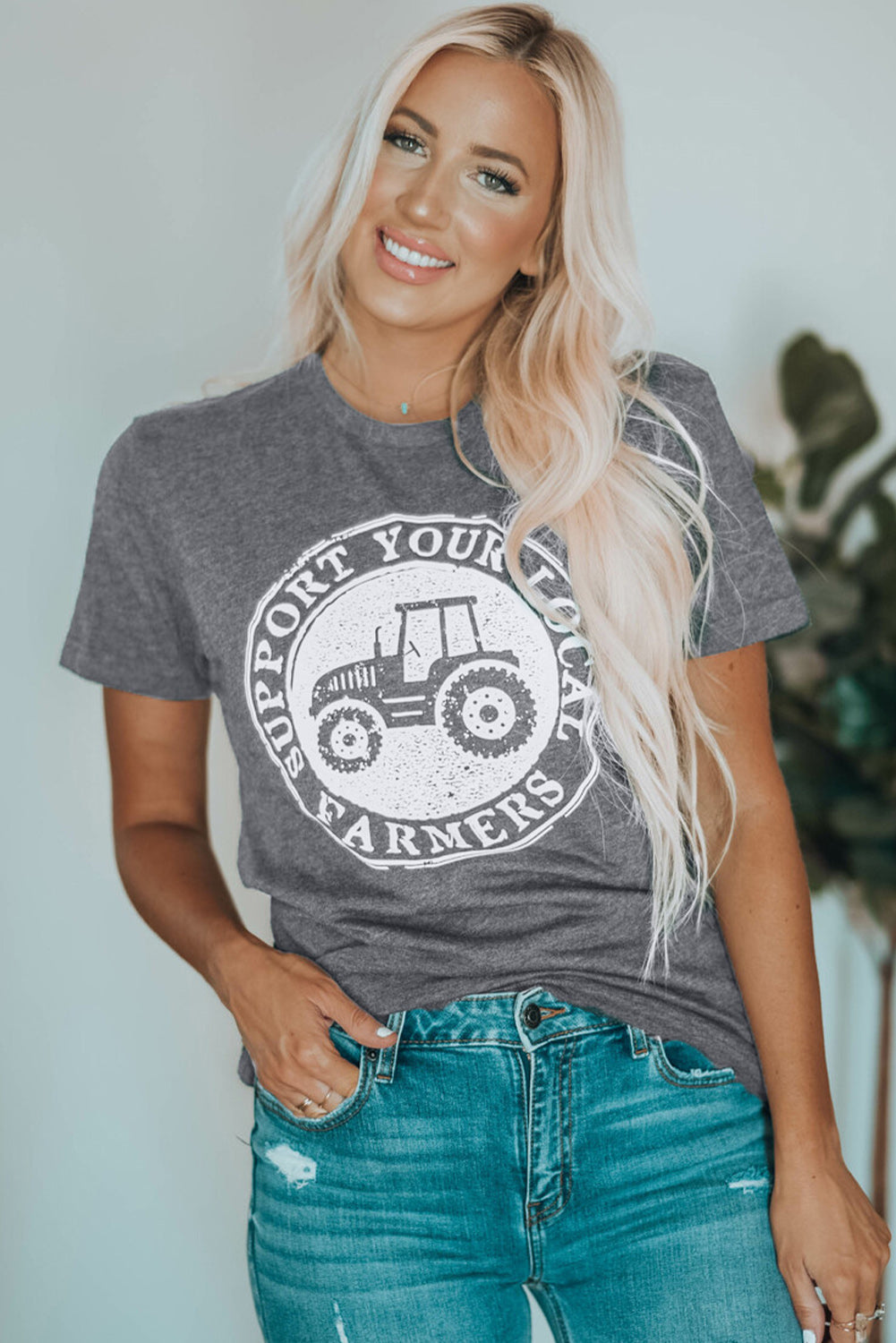 Threaded Pear SUPPORT YOUR LOCAL FARMERS Graphic Tee