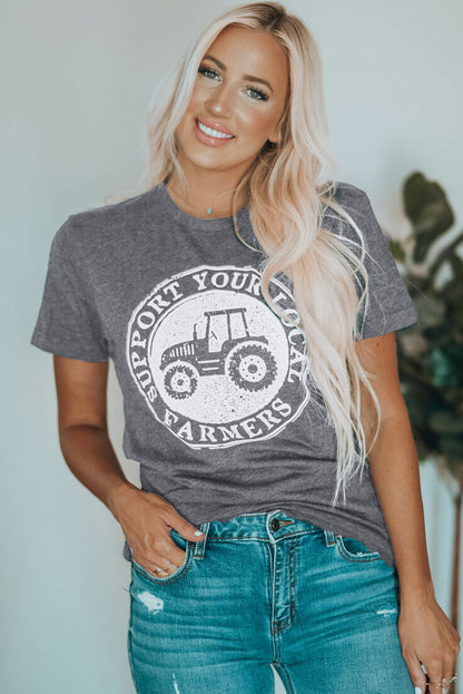 Threaded Pear SUPPORT YOUR LOCAL FARMERS Graphic Tee