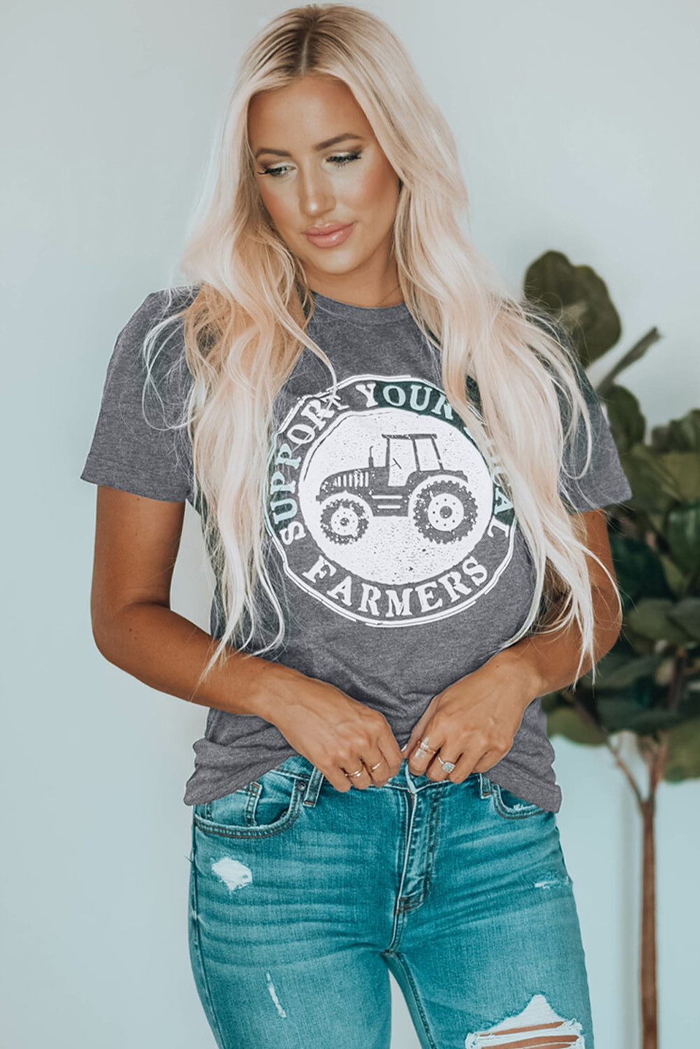 Threaded Pear SUPPORT YOUR LOCAL FARMERS Graphic Tee