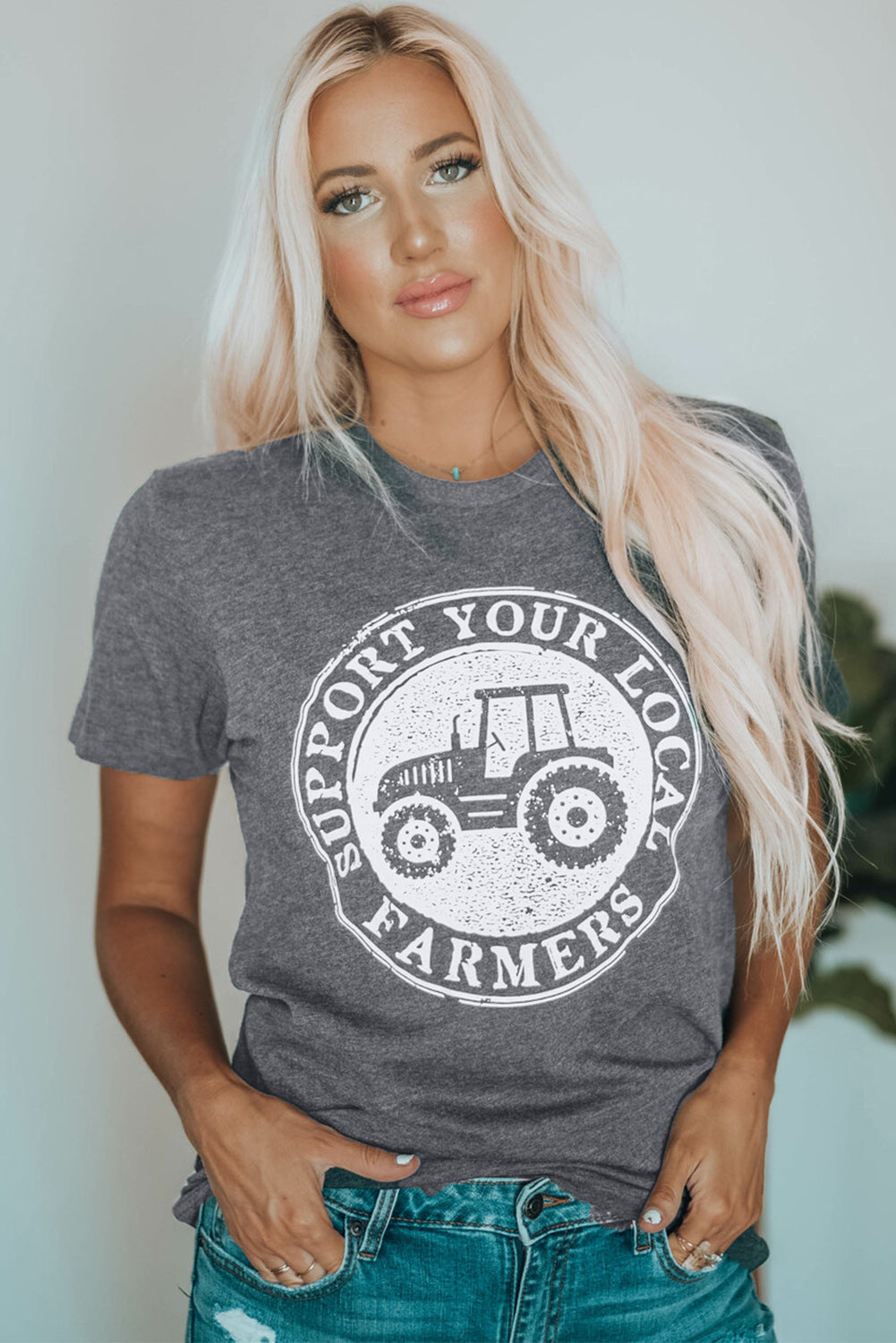 Threaded Pear SUPPORT YOUR LOCAL FARMERS Graphic Tee
