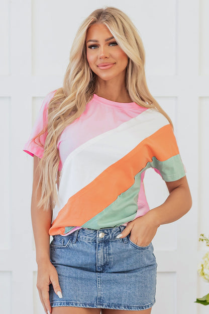 Threaded Pear Sylvie Seamed Crewneck Top.