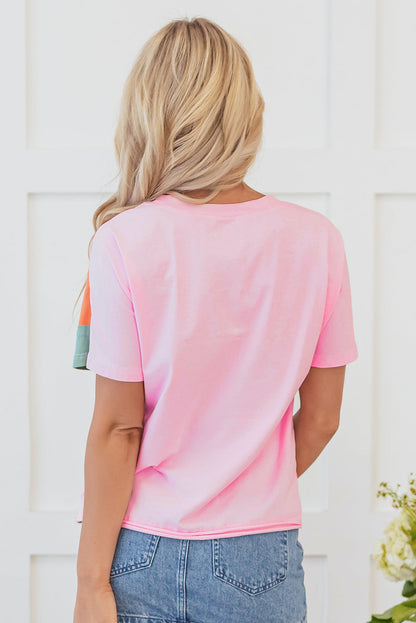 Threaded Pear Sylvie Seamed Crewneck Top.