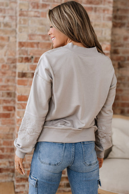 Threaded Pear Kaylee aztec Embroidered Western Sweatshirt