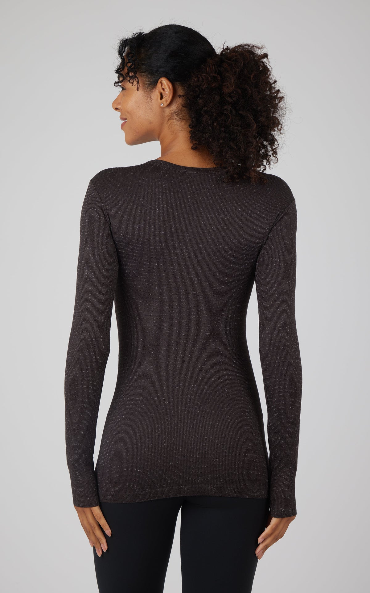 90 Degree by Reflex Lurex Seamless Long Sleeve Performance Shirt
