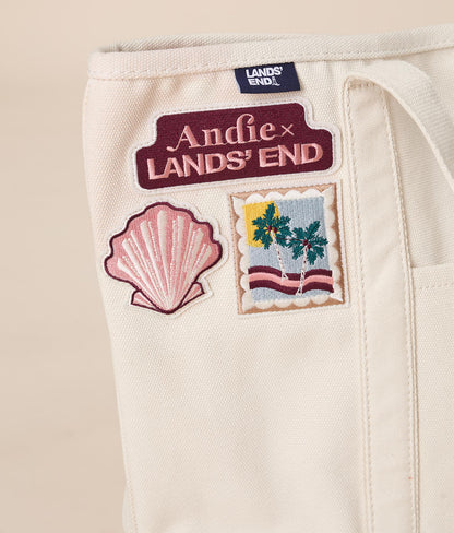 Andie X Lands' End Canvas Beach Tote - Canvas - Natural