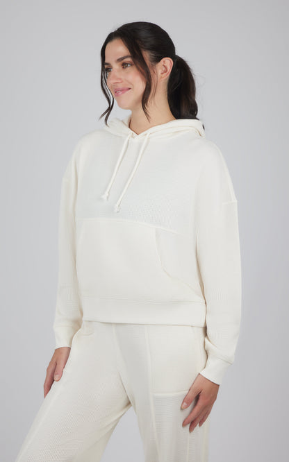 90 Degree by Reflex Brushed Inside Waffle Offline Pullover Hoodie
