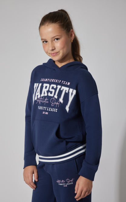 90 Degree by Reflex Girls Fleece Campus Pullover Hoodie