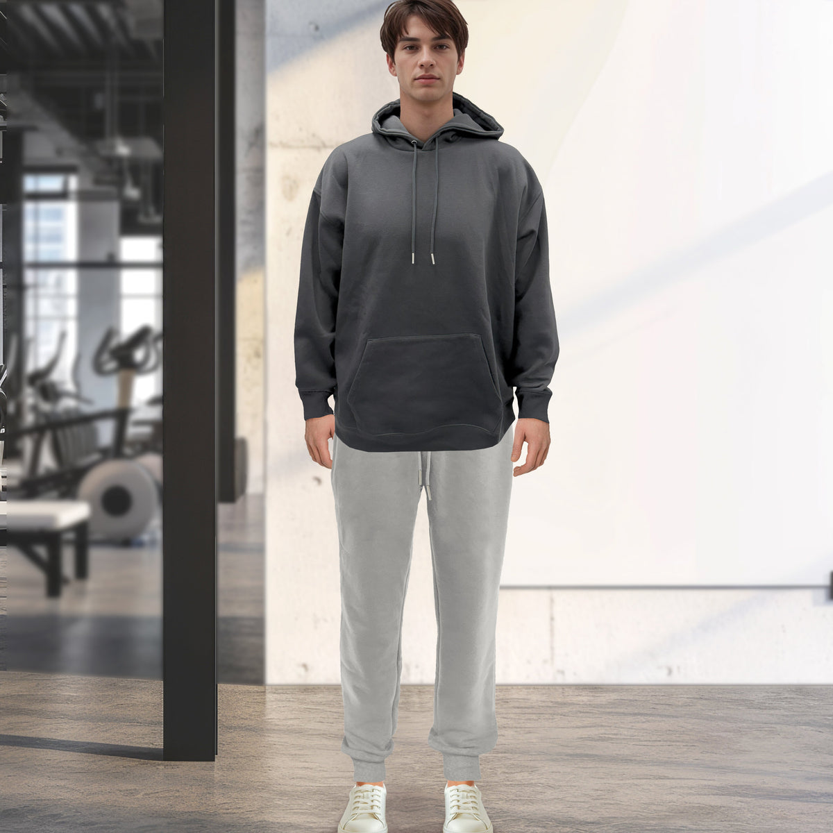 Elegant Comfort Cotton Active Men Tracksuit 2 Piece Set Athletic Jogging Sweatsuits