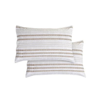 Elegant Comfort Floral and Stripe Pattern Pillowcases