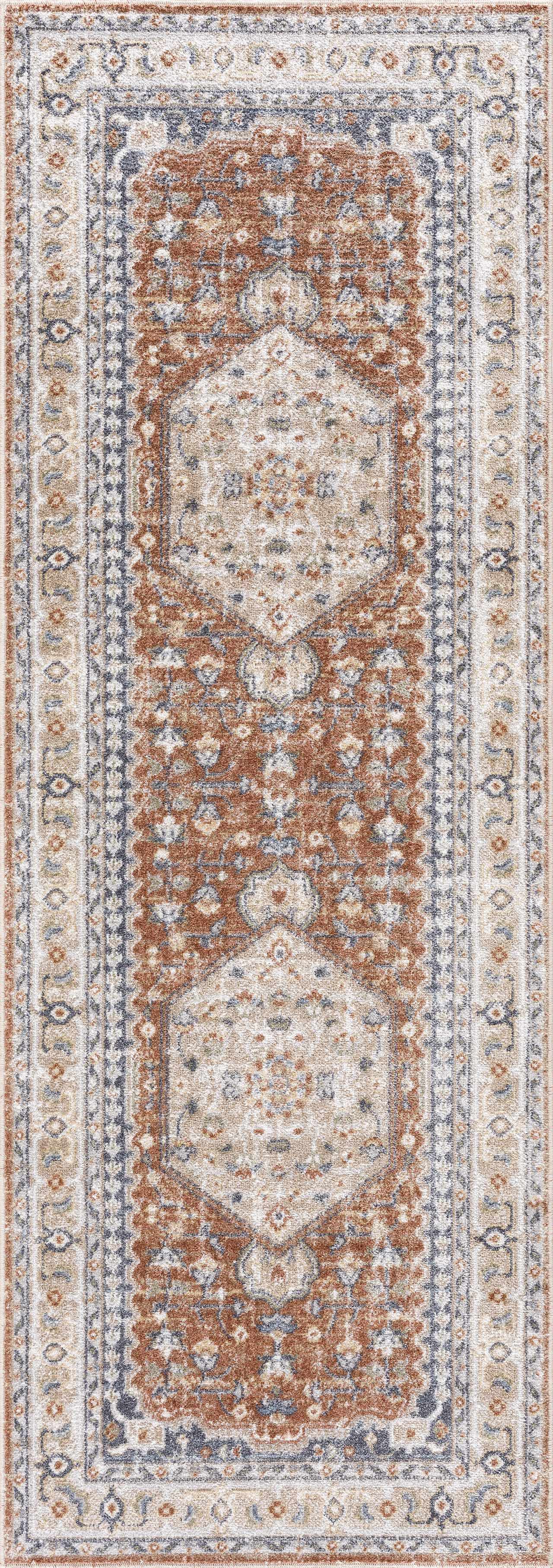Gael Rust Boutique Washable Rug - Clearance