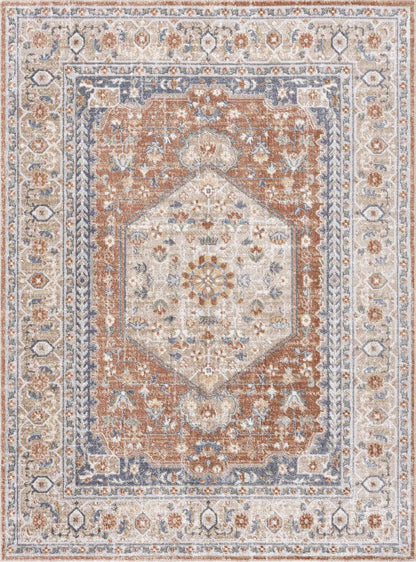 Gael Rust Boutique Washable Rug - Clearance