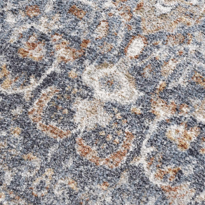 Aurum Blue & Beige Washable Area Rug - Clearance