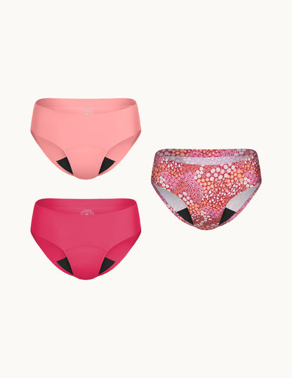 Teen Light Leakproof No-Show Bikini 3-Pack