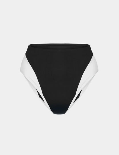 Leakproof High Rise Bikini Swim Bottom - Color Block