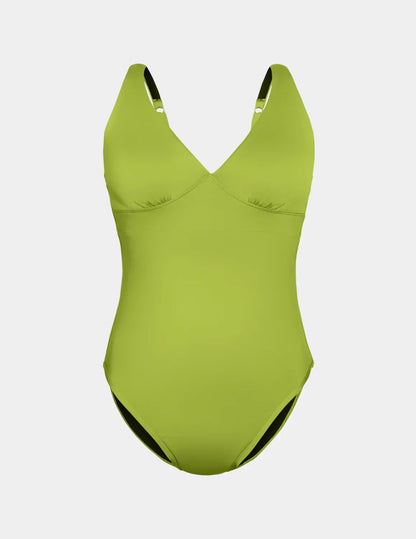 Leakproof Deep V One Piece Swimsuit