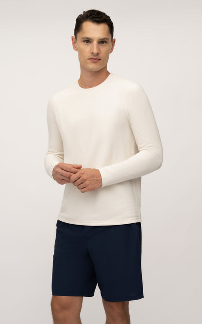 90 Degree by Reflex Men's Supreme Hyperlite Waffle Long Sleeve Crew Neck Shirt