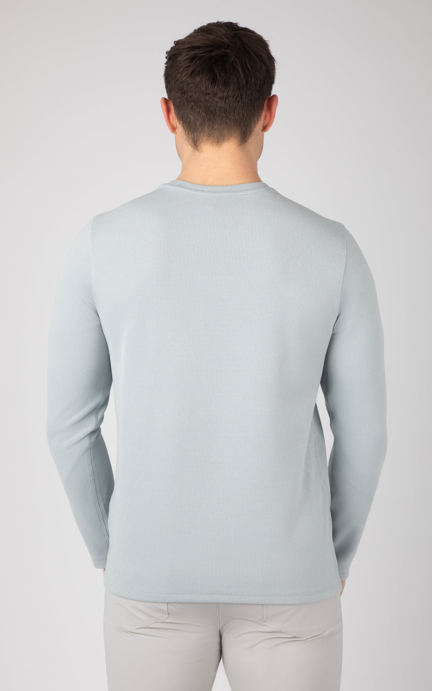 90 Degree by Reflex Men's Supreme Hyperlite Waffle Long Sleeve Crew Neck Shirt