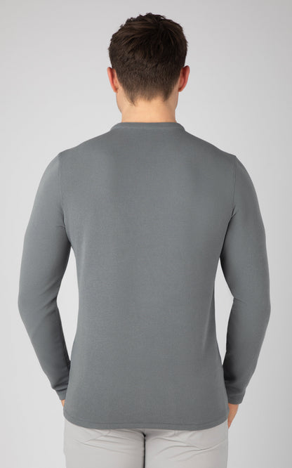 90 Degree by Reflex Men's Supreme Airtech Long Sleeve Henley Shirt