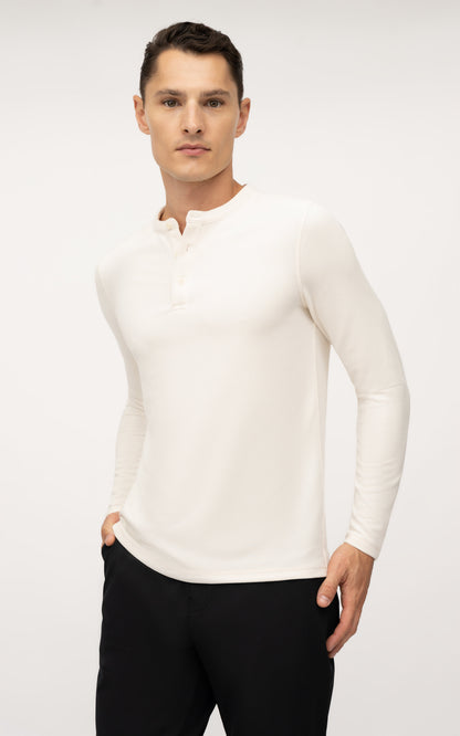 90 Degree by Reflex Men's Supreme Airtech Long Sleeve Henley Shirt