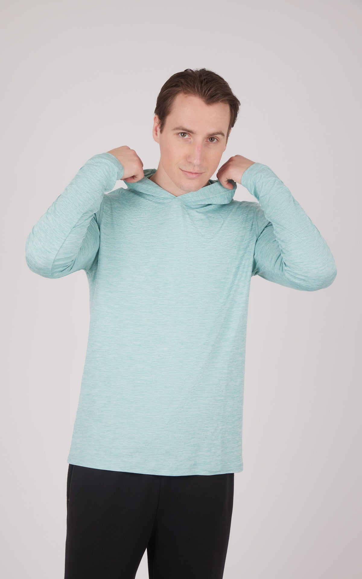 90 Degree by Reflex Men's Cationic Long Sleeve Hooded Shirt