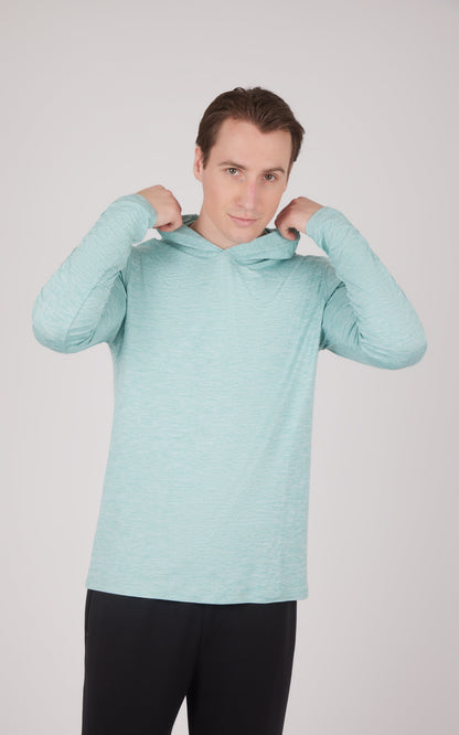 90 Degree by Reflex Men's Cationic Long Sleeve Hooded Shirt