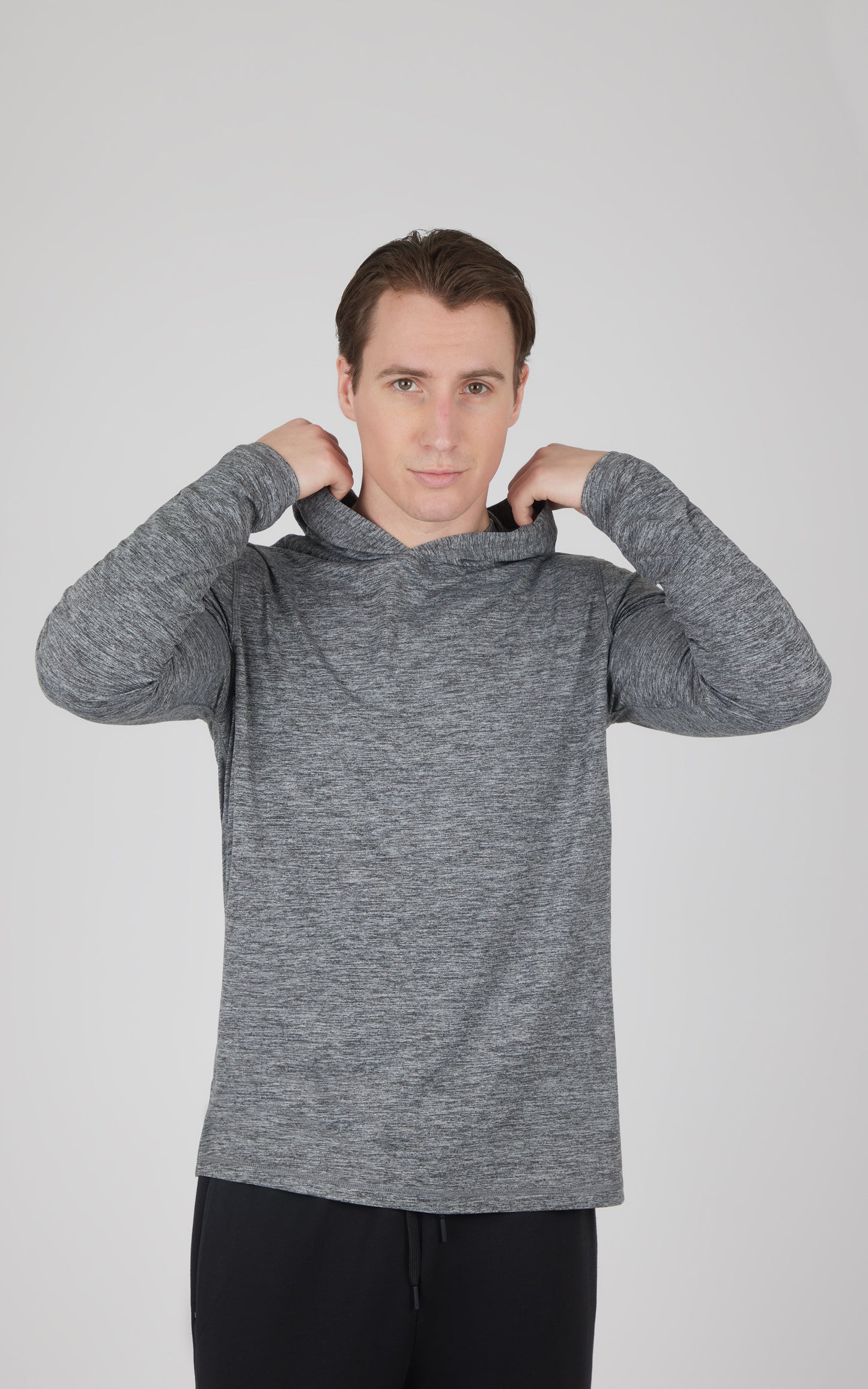 90 Degree by Reflex Men's Cationic Long Sleeve Hooded Shirt