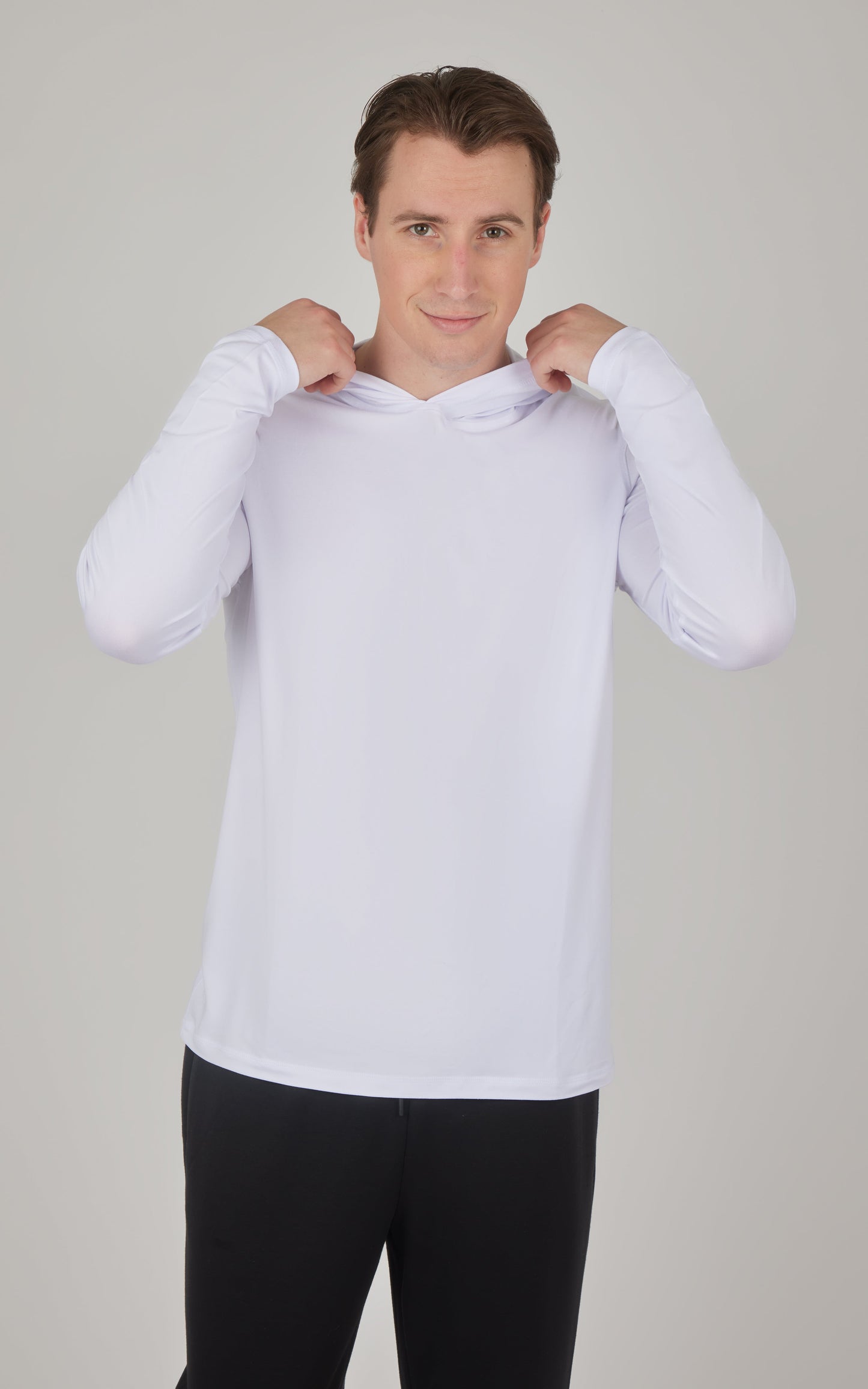 90 Degree by Reflex Men's Cationic Long Sleeve Hooded Shirt