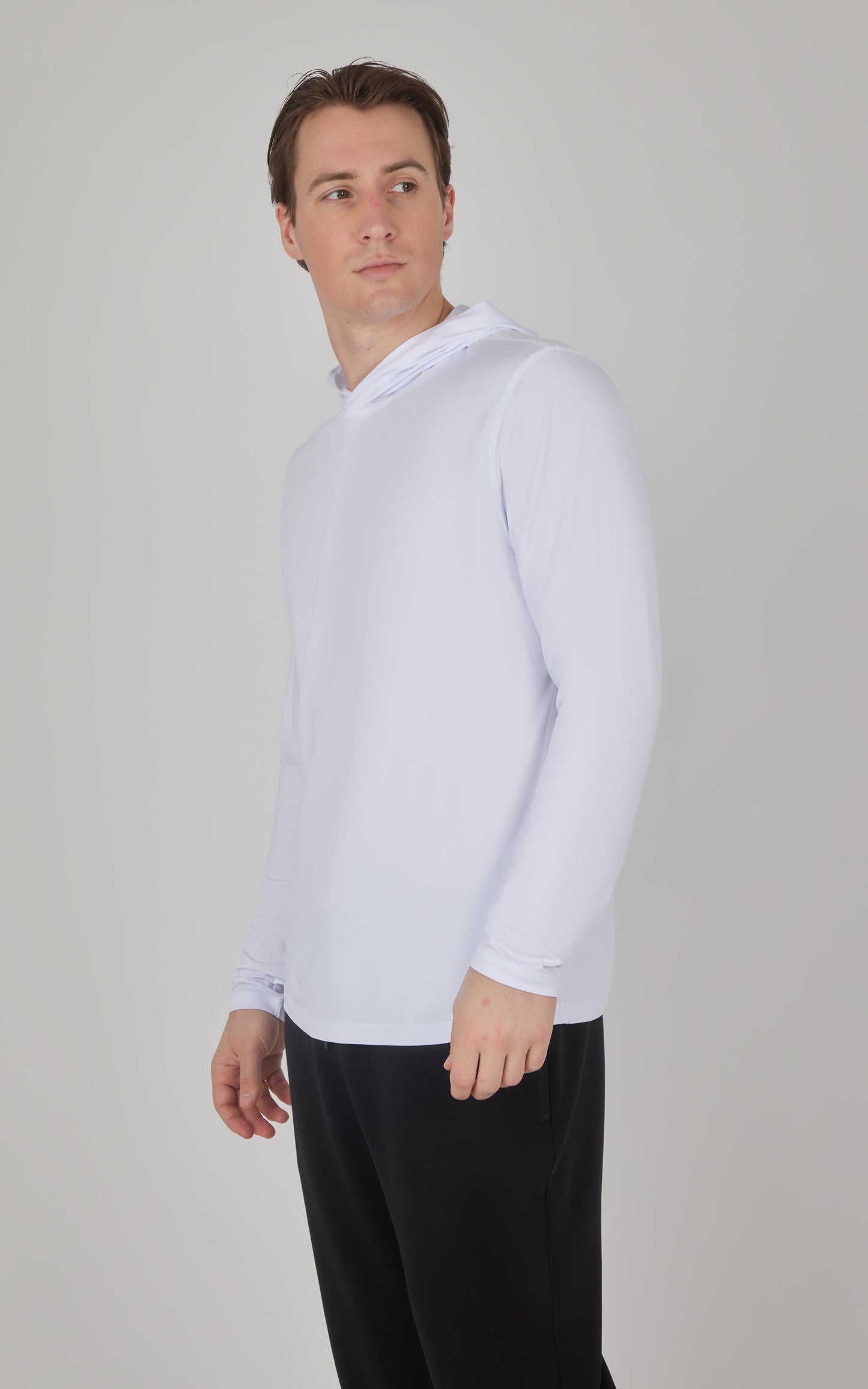90 Degree by Reflex Men's Cationic Long Sleeve Hooded Shirt