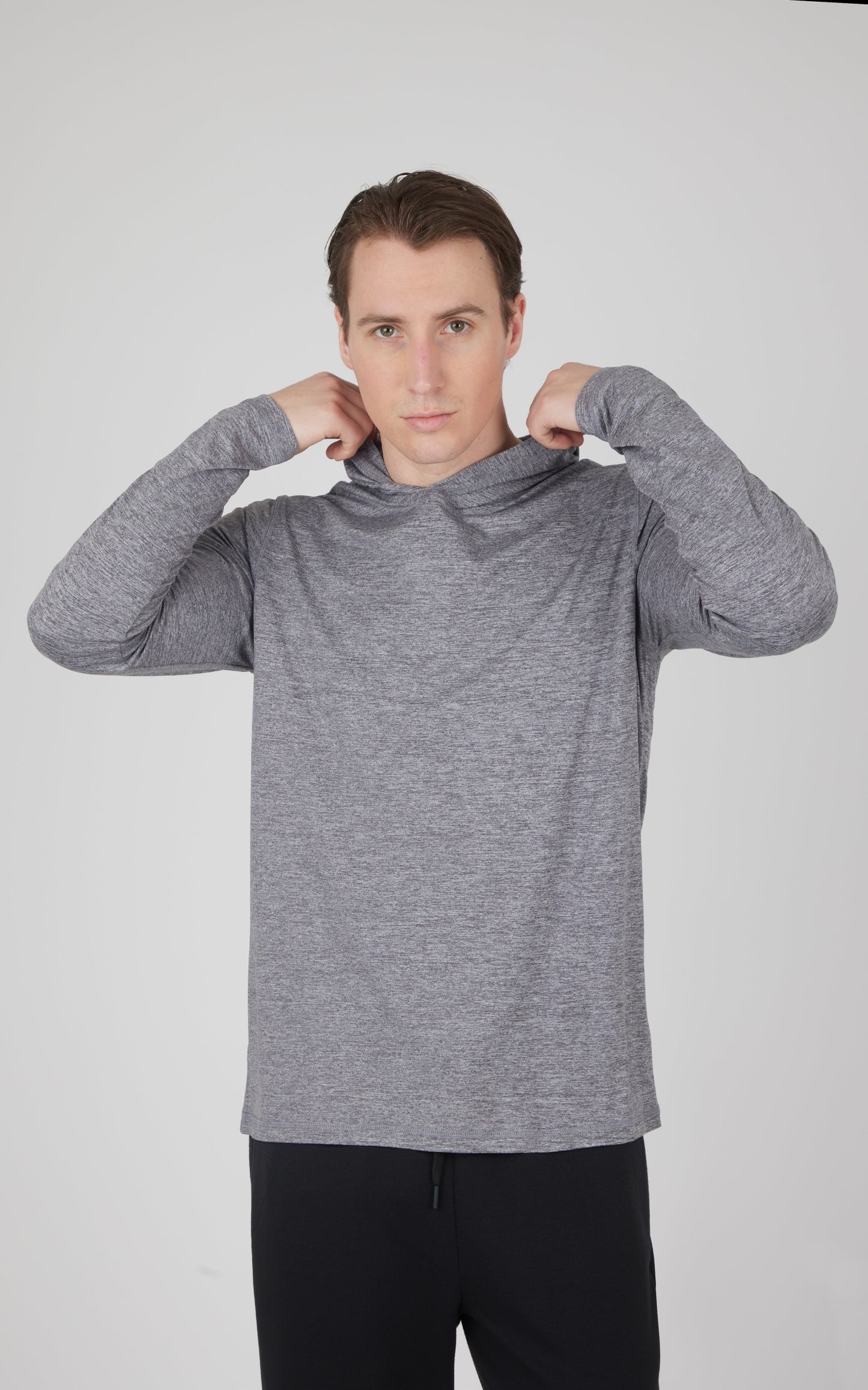 90 Degree by Reflex Men's Cationic Long Sleeve Hooded Shirt
