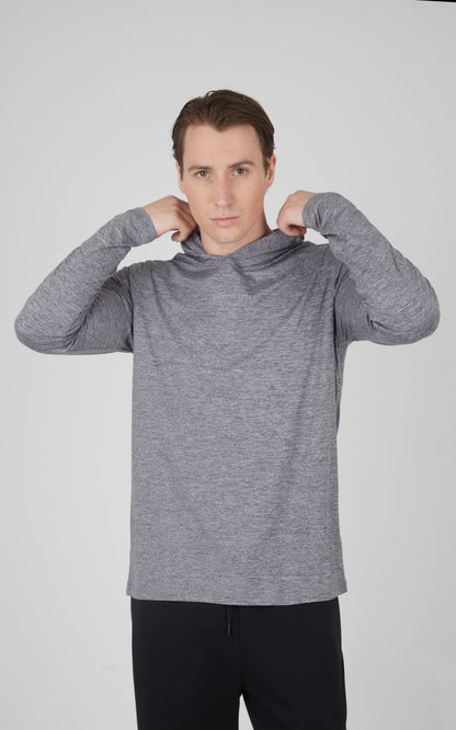 90 Degree by Reflex Men's Cationic Long Sleeve Hooded Shirt